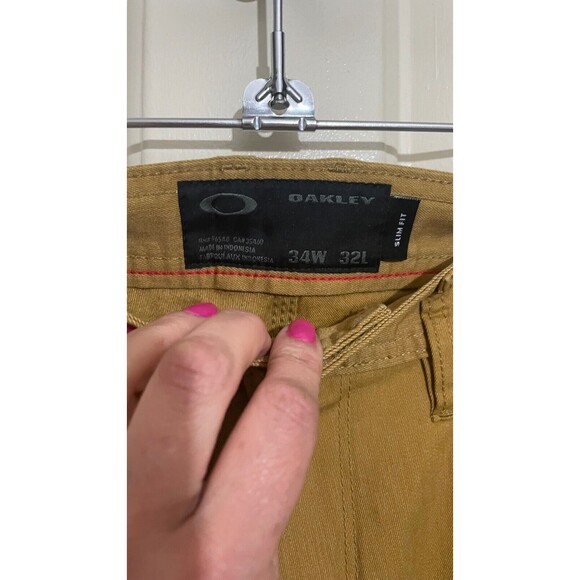 Oakley Men's Slim Fit Jeans size 34 Mustard Brown #C1 - Picture 2 of 3